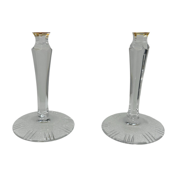 Nachtmann Traube Amber Yellow Cordial 4.75” Cut To Clear Crystal Glass Set 2 - Picture 7 of 16